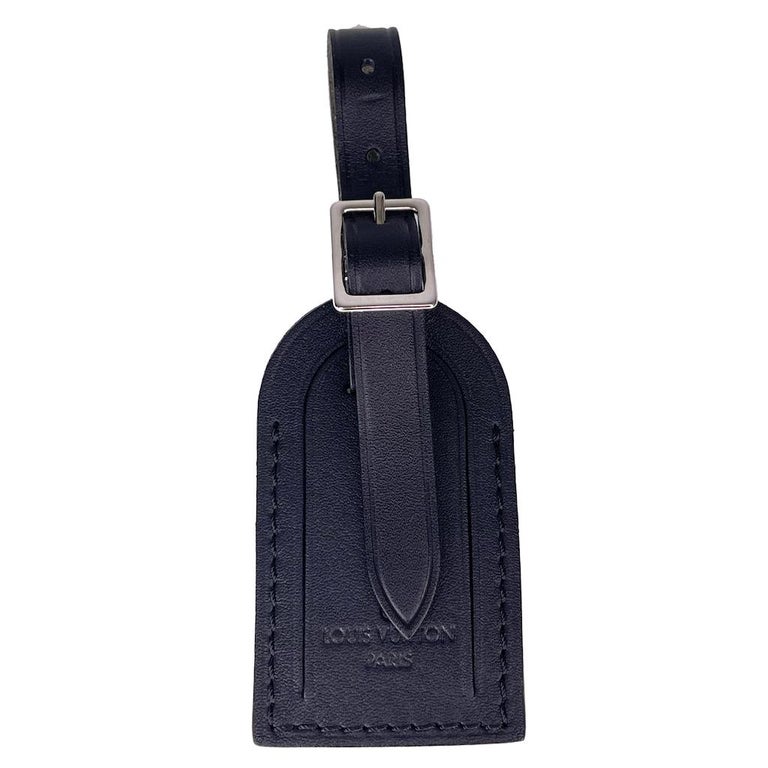 Louis Vuitton Small Luggage Tag Black Calfskin For Sale at 1stDibs