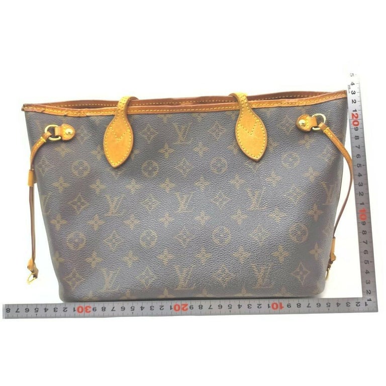 Louis Vuitton LOUIS VUITTON Monogram Neverfull PM Tote Bag Brown Beige  M40155