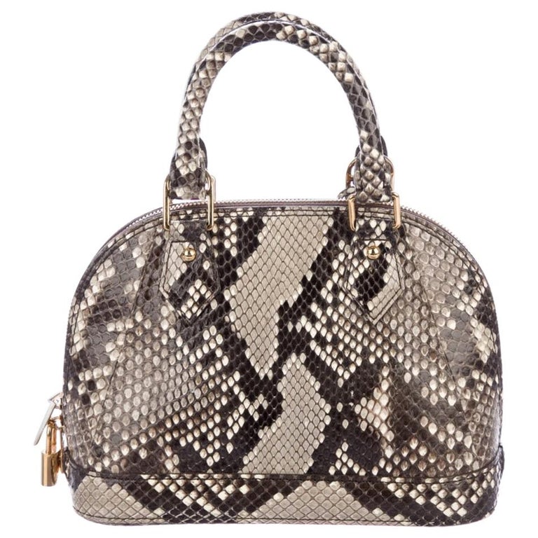 Louis Vuitton Snakeskin Exotic Brown BB Small Top Handle Satchel ...