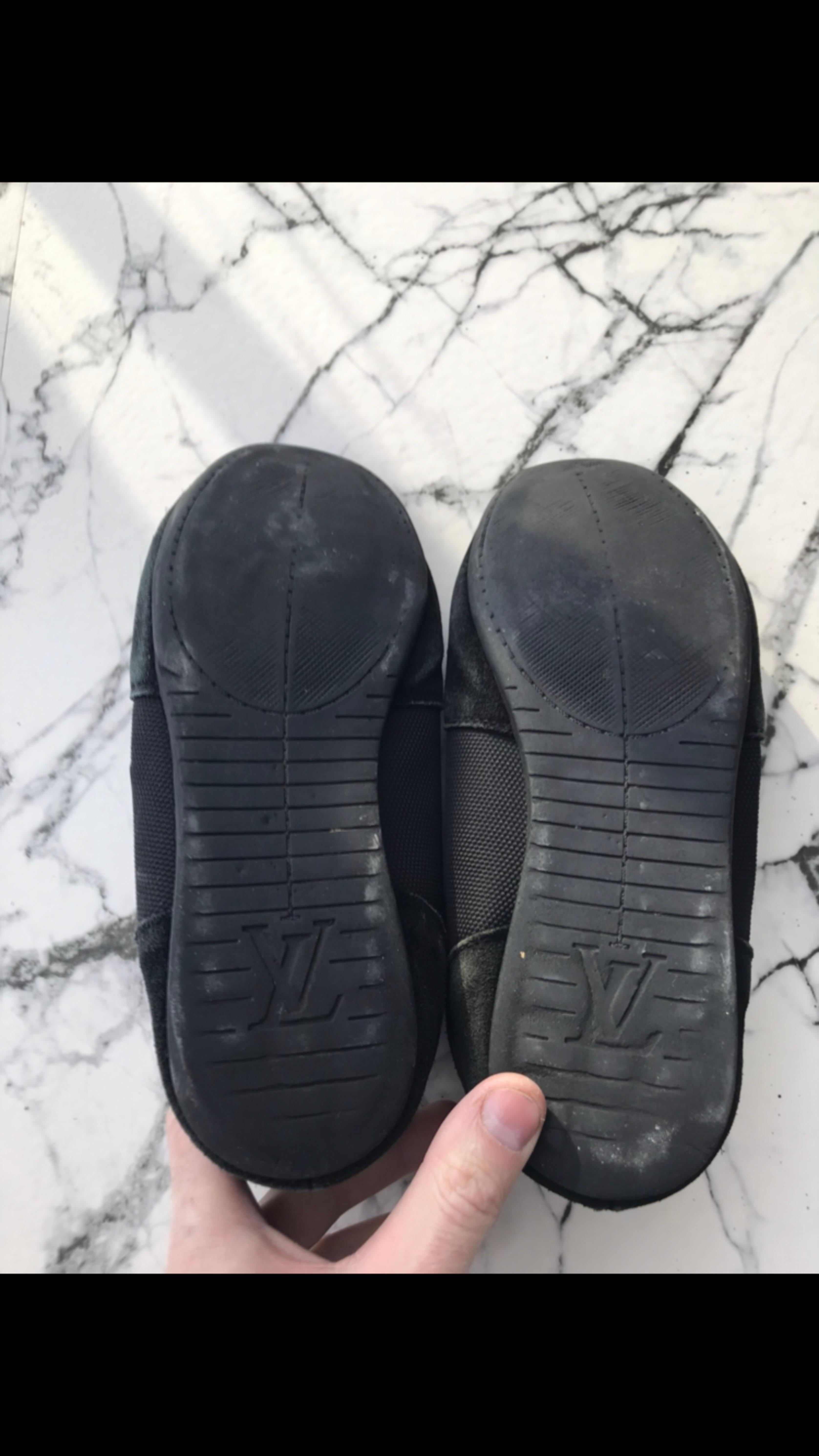 Suede louis vuitton sneakers For Sale