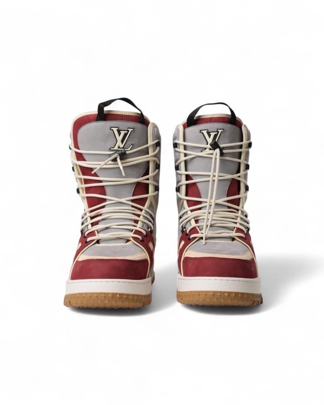 Marrone Louis Vuitton Sneakers Trainers Neve Tricolore Azzurro in vendita