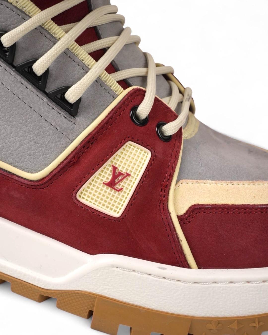 Uomo Louis Vuitton Sneakers Trainers Neve Tricolore Azzurro in vendita