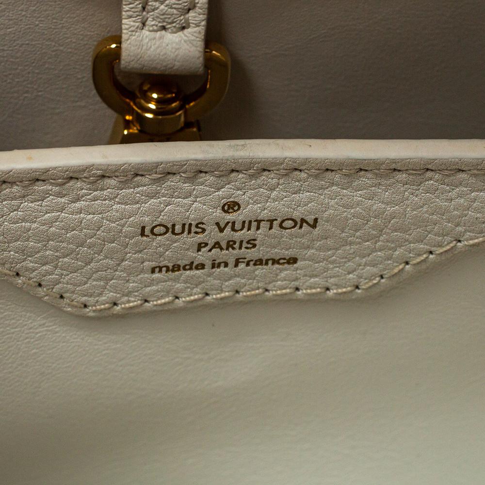 Louis Vuitton Snow White Taurillon Leather Capucines BB Bag 5
