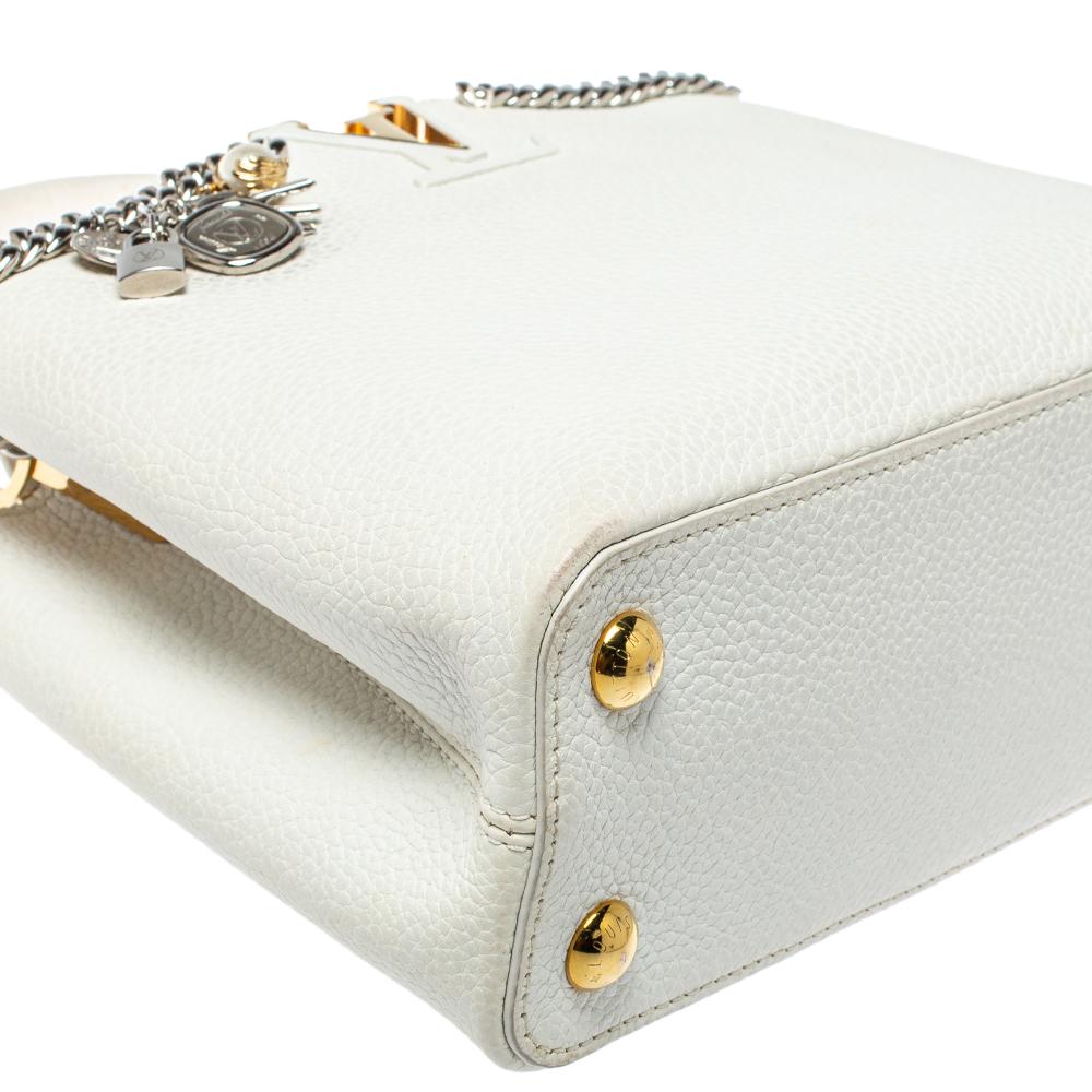 Louis Vuitton Snow White Taurillon Leather Capucines BB Bag 6
