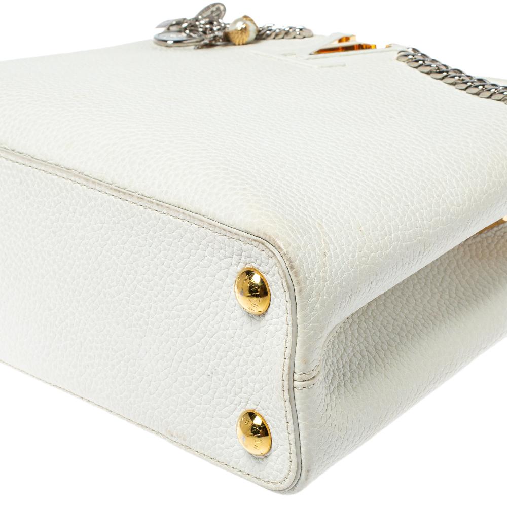 Louis Vuitton Snow White Taurillon Leather Capucines BB Bag 7