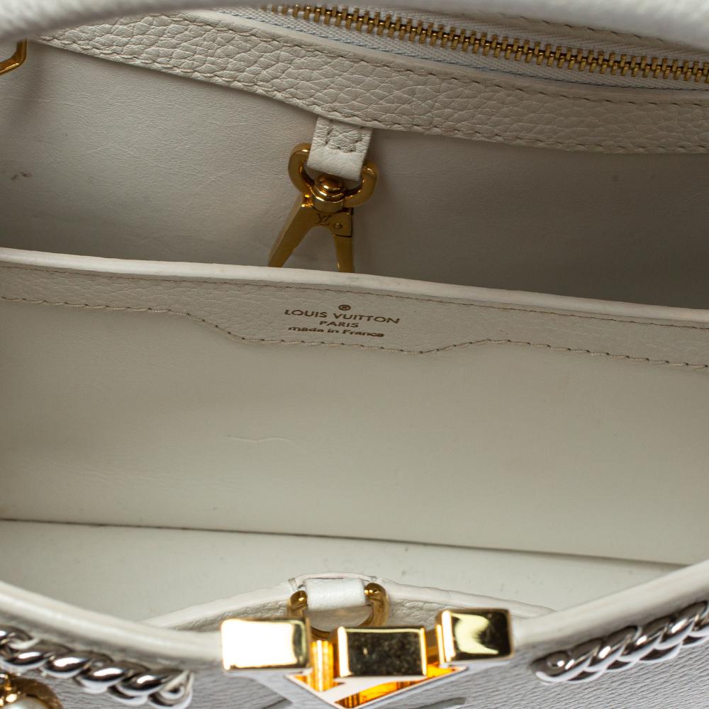 Louis Vuitton Snow White Taurillon Leather Capucines BB Bag 3