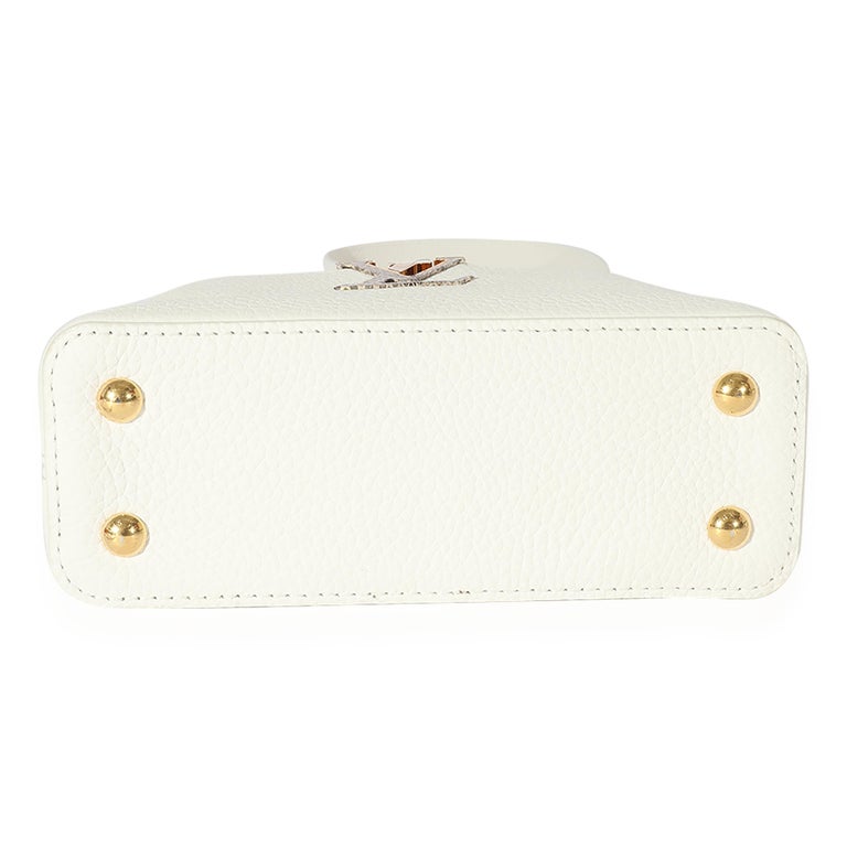 Lv capucines mini frosted white looks great!