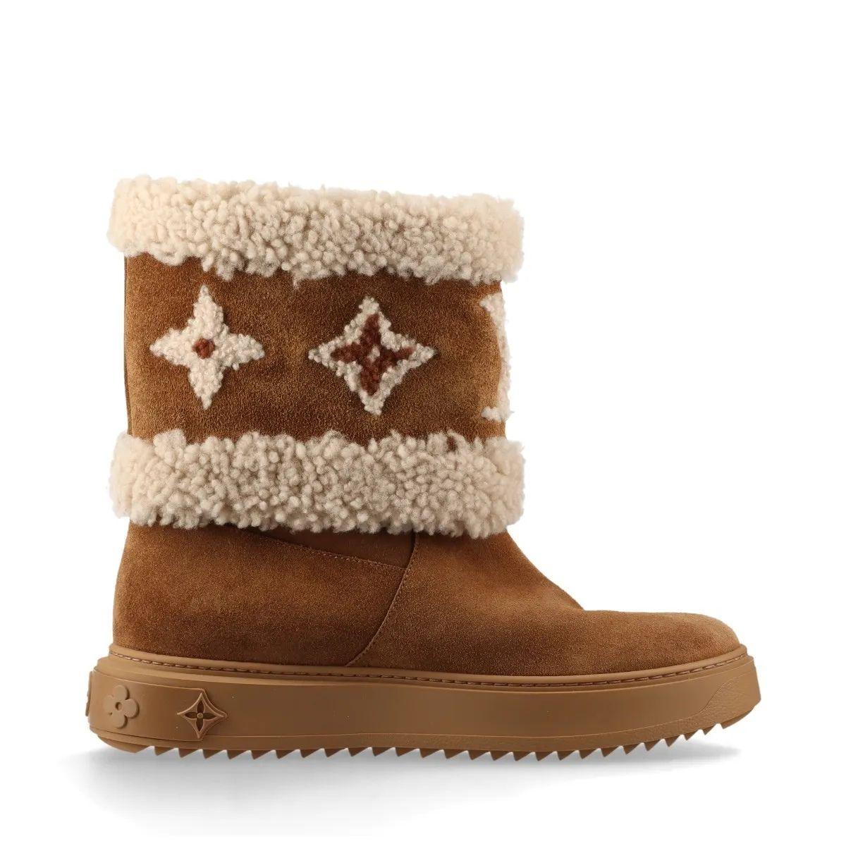 Louis Vuitton Snowdrop Wildlederstiefelette Braun im Zustand „Gut“ im Angebot in Humacao, PR