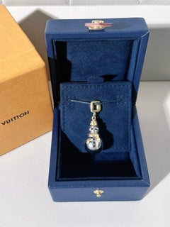Louis Vuitton Snowman Onyx 18k Two-Tone Gold Charm Pendant Vintage Limited