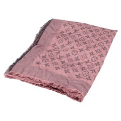 Used Louis Vuitton So Shine Monogram Shawl Purple