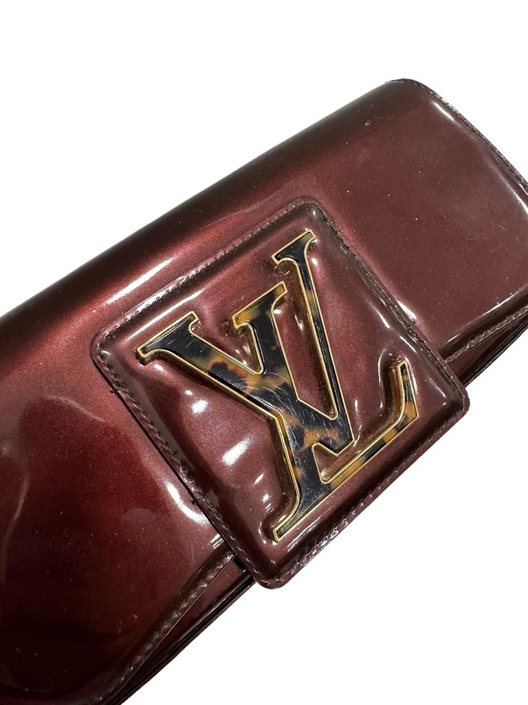 Louis Vuitton, Bags, Louis Vuitton Vintage Lv Sobe Clutch Bag Orange Patent  Leather Rankab 1392