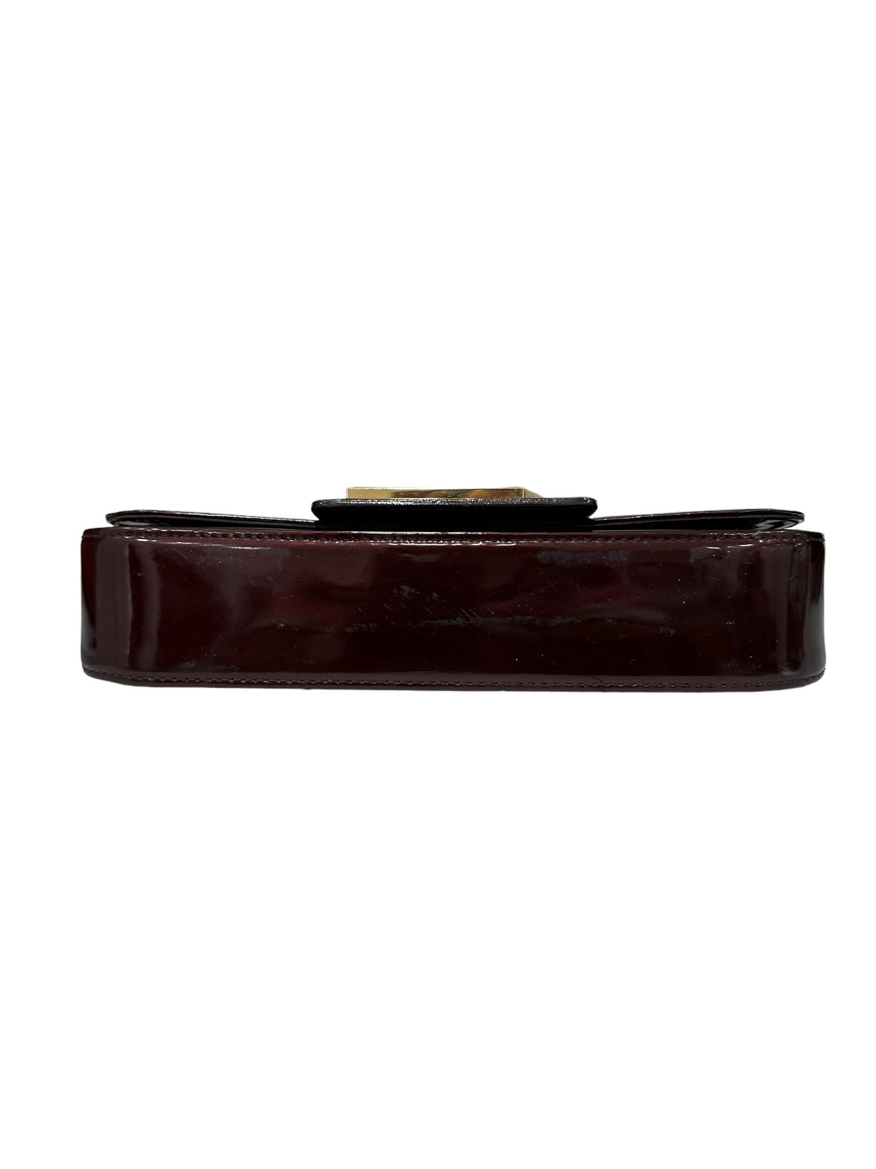 Louis Vuitton Sobe Clutch Bordeaux Patent Leather For Sale 1