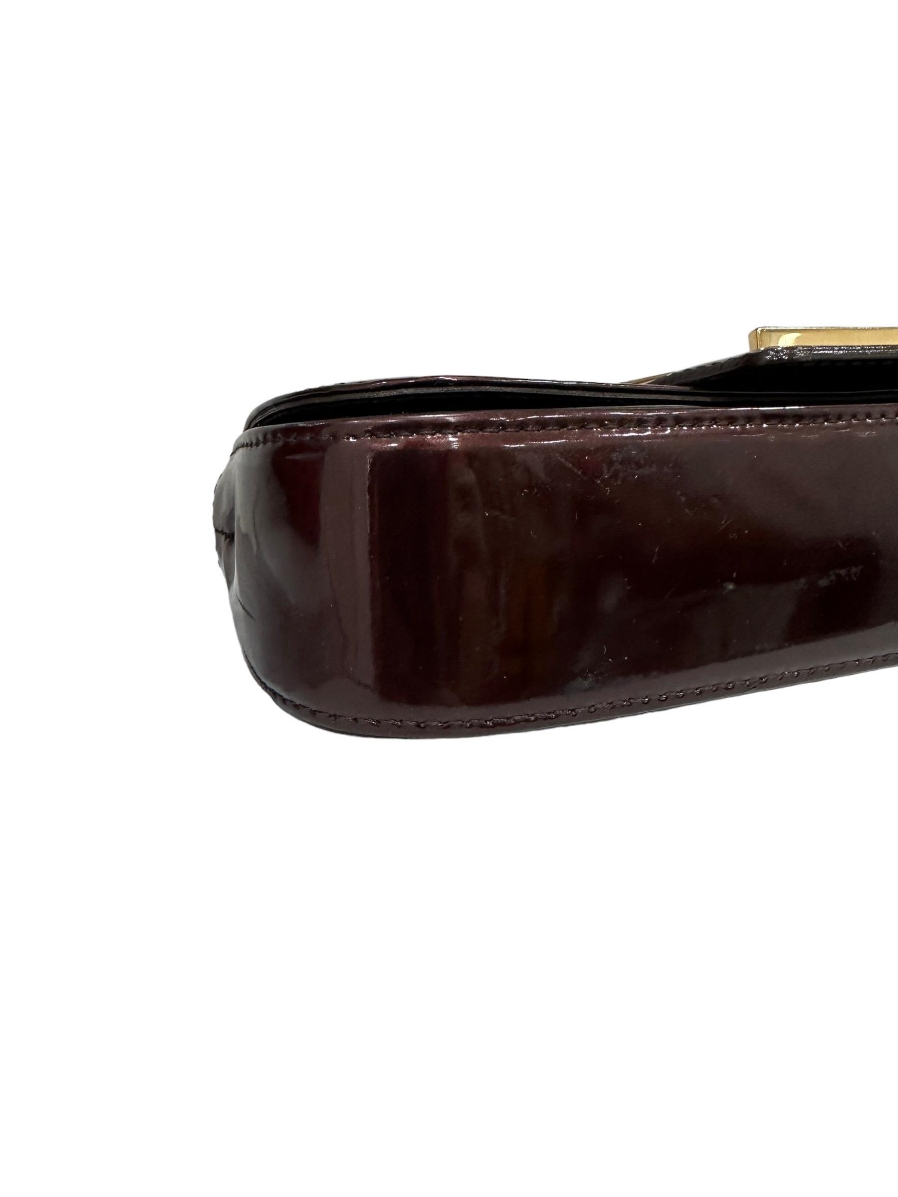 Louis Vuitton Sobe Clutch Bordeaux Patent Leather For Sale 2