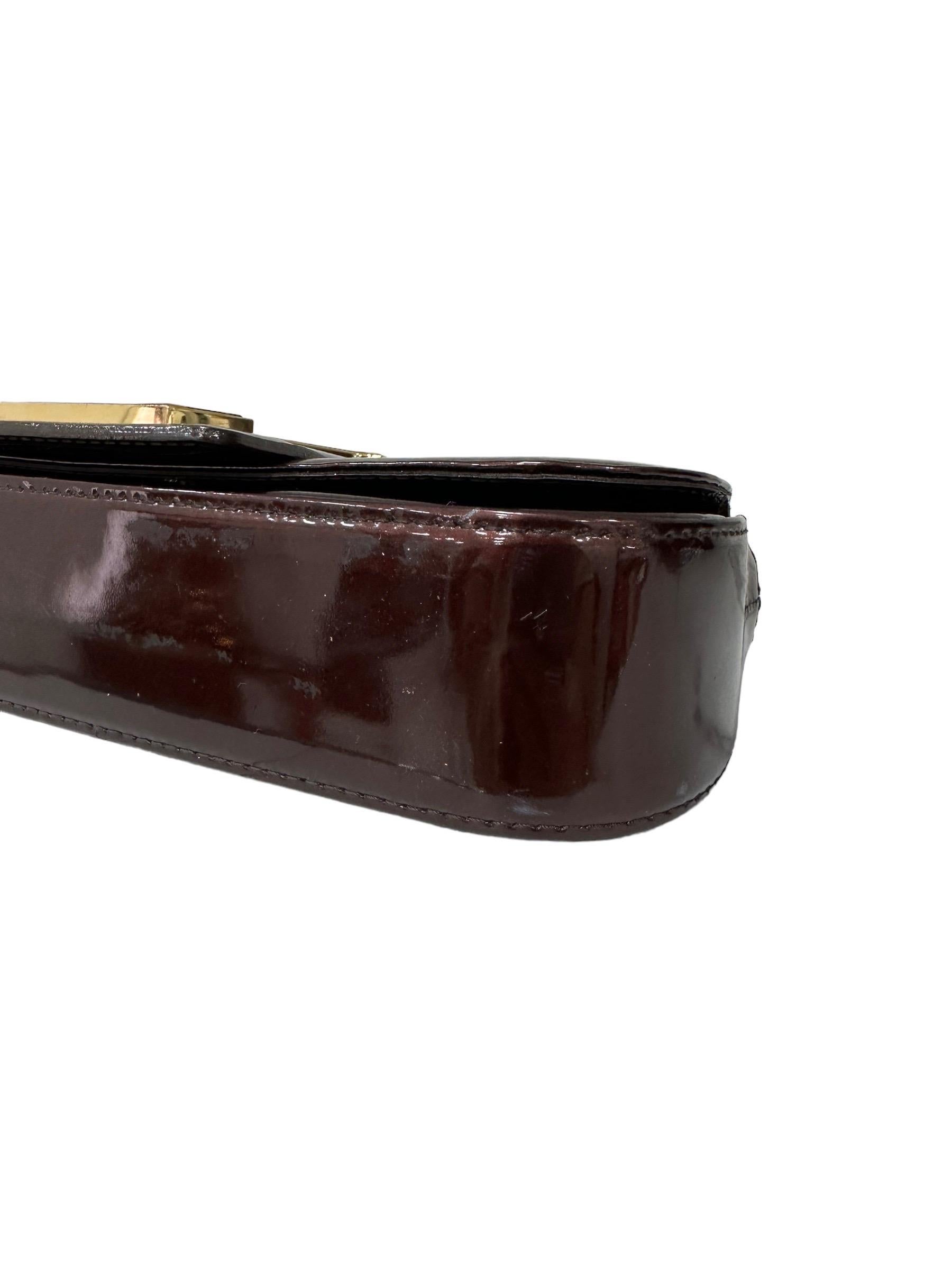 Louis Vuitton Sobe Clutch Bordeaux Patent Leather For Sale 3