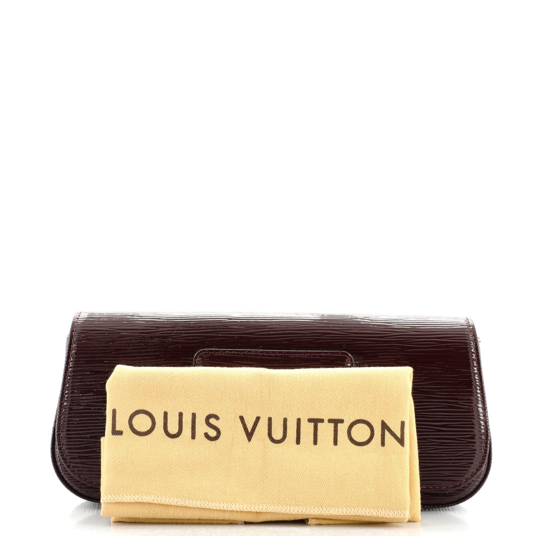 Louis Vuitton Sobe Clutch Electric Epi Leather Burgundy For Sale