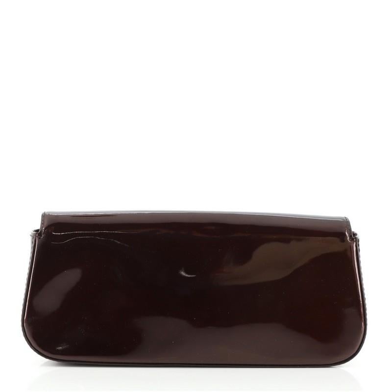 Black Louis Vuitton Sobe Clutch Patent