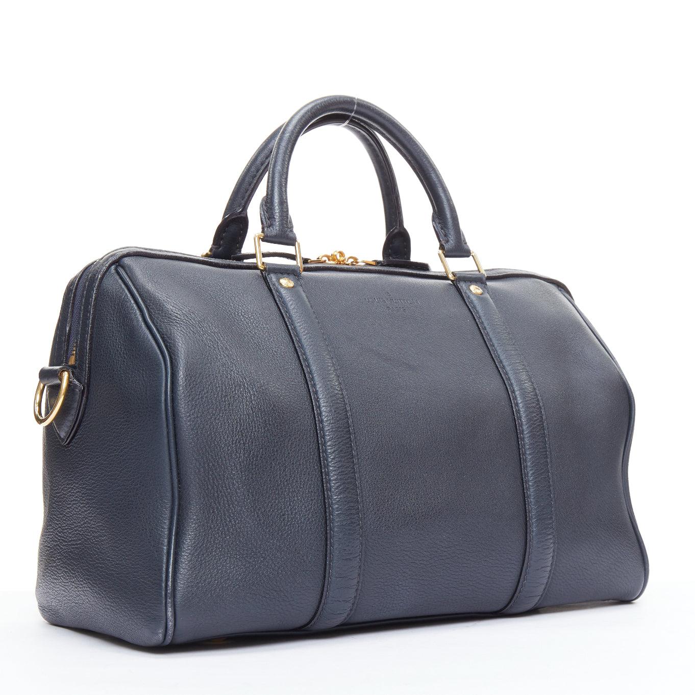 Gray LOUIS VUITTON Sofia Coppola SC PM Cobalt navy calfskin gold hardware speedy bag