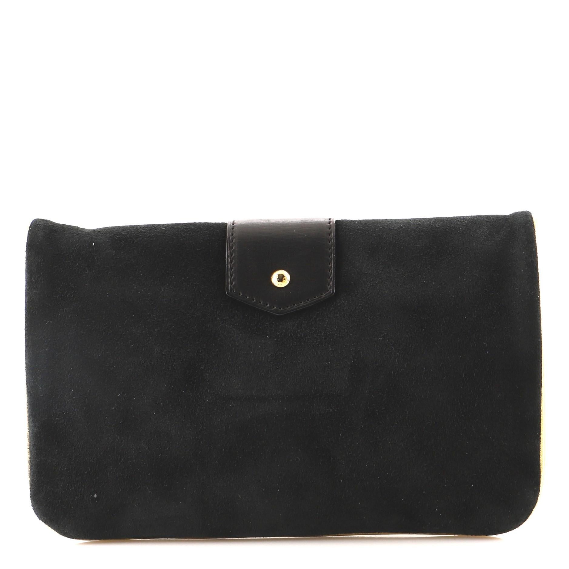 Louis Vuitton Sofia Coppola Schlanke Clutch Wildleder im Zustand „Gut“ in NY, NY