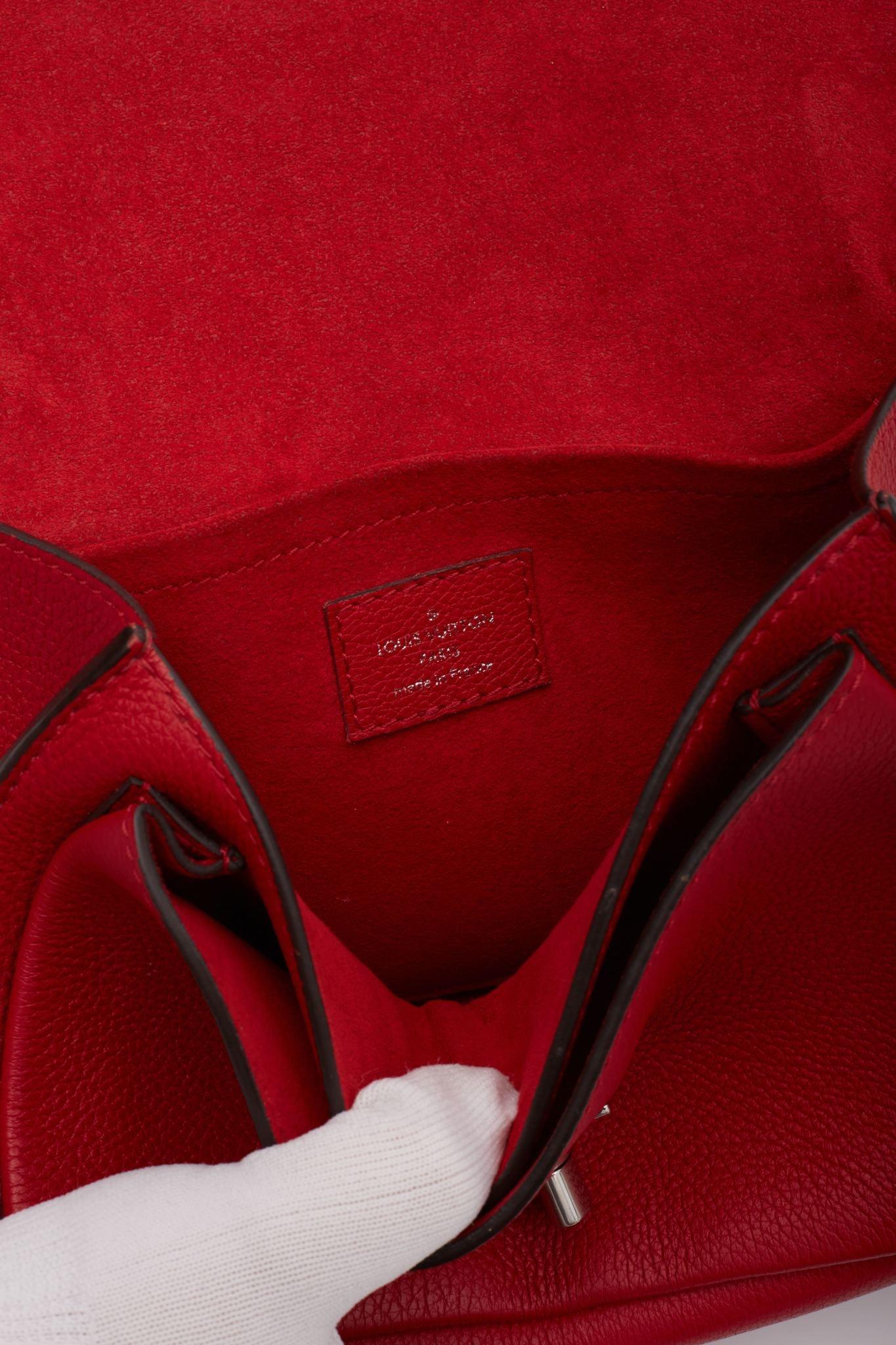 Louis Vuitton Soft Calfskin Mylockme Chain Bag Bb Rubis For Sale 6