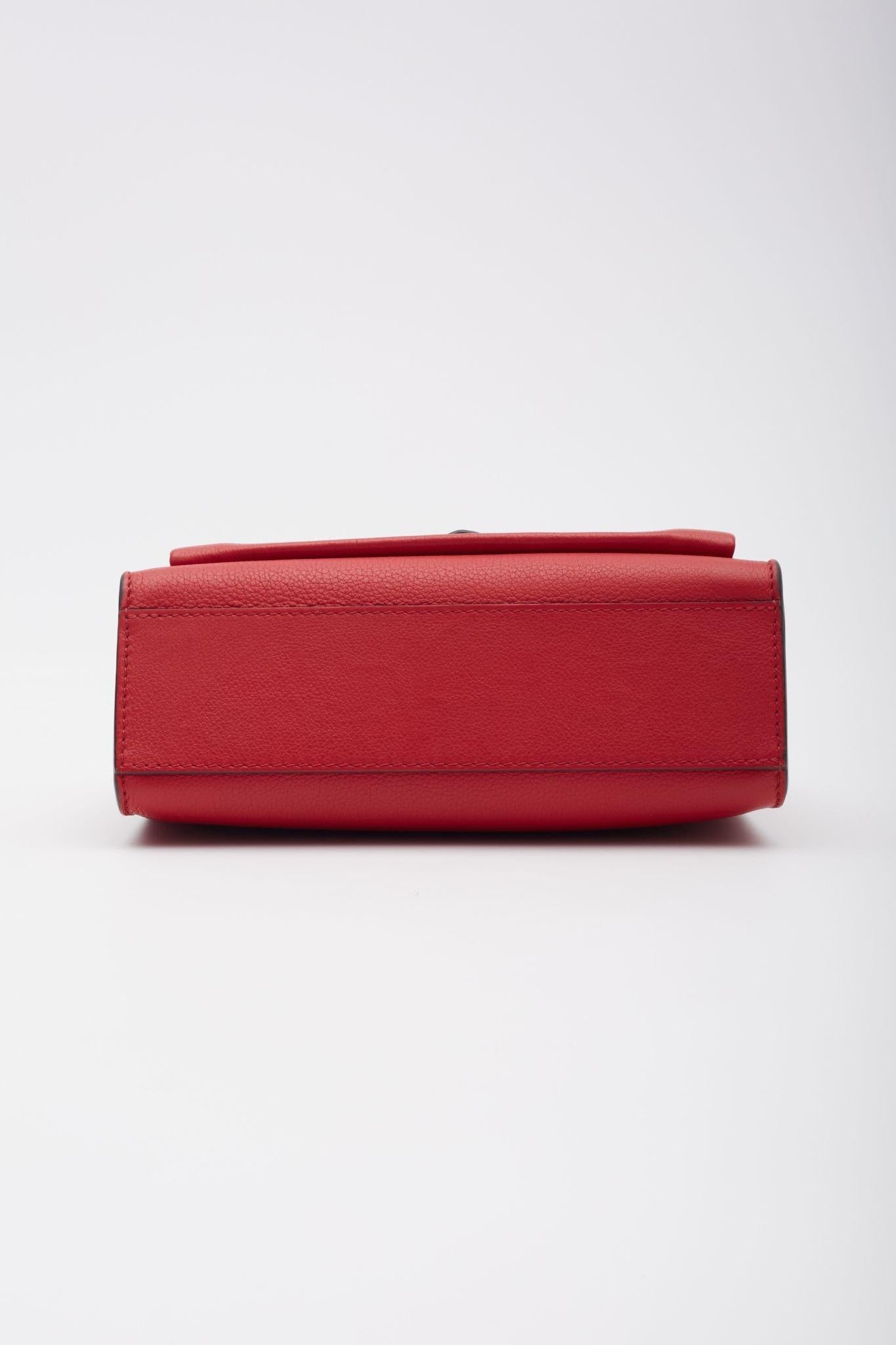 Louis Vuitton Soft Calfskin Mylockme Chain Bag Bb Rubis For Sale 2