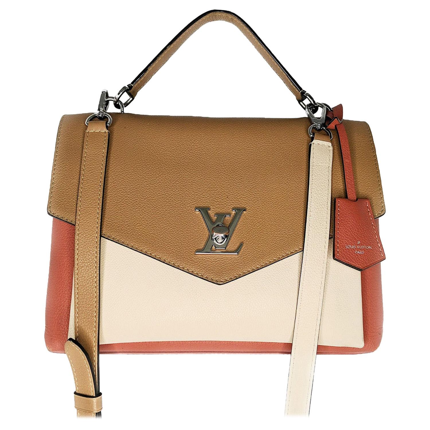 Louis Vuitton Top Handle Lockme II Light Taupe in Calfskin with Silver-tone  - US