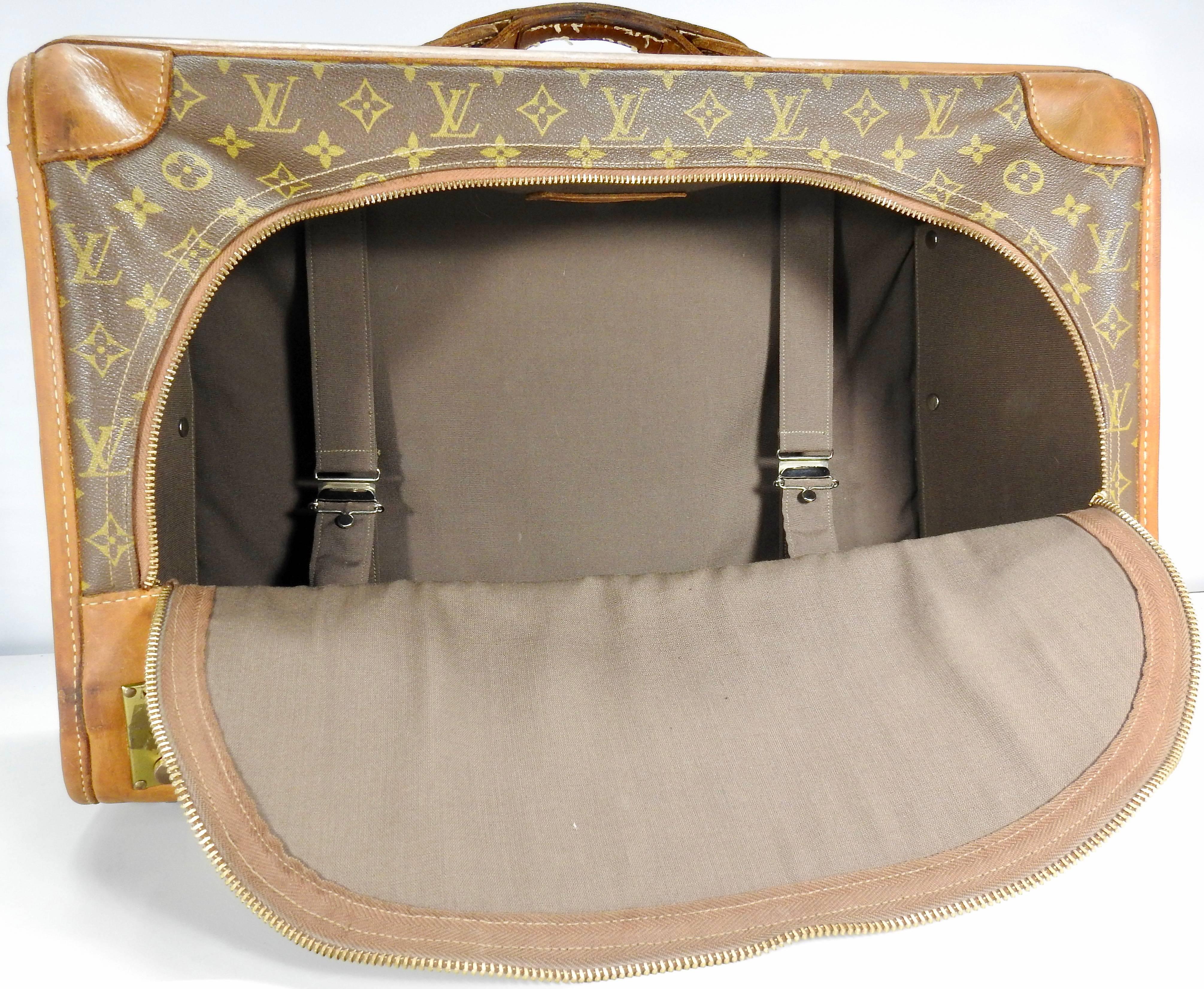 American Louis Vuitton Soft Case Overnight Luggage Vintage For Sale