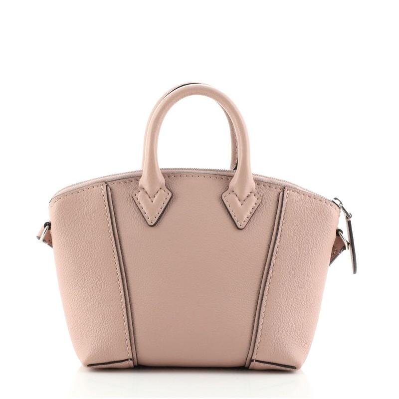 Louis Vuitton Soft Lockit Handbag Leather Nano In Good Condition In NY, NY