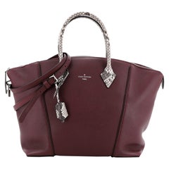 Louis Vuitton Soft Lockit Handbag Leather with Python MM