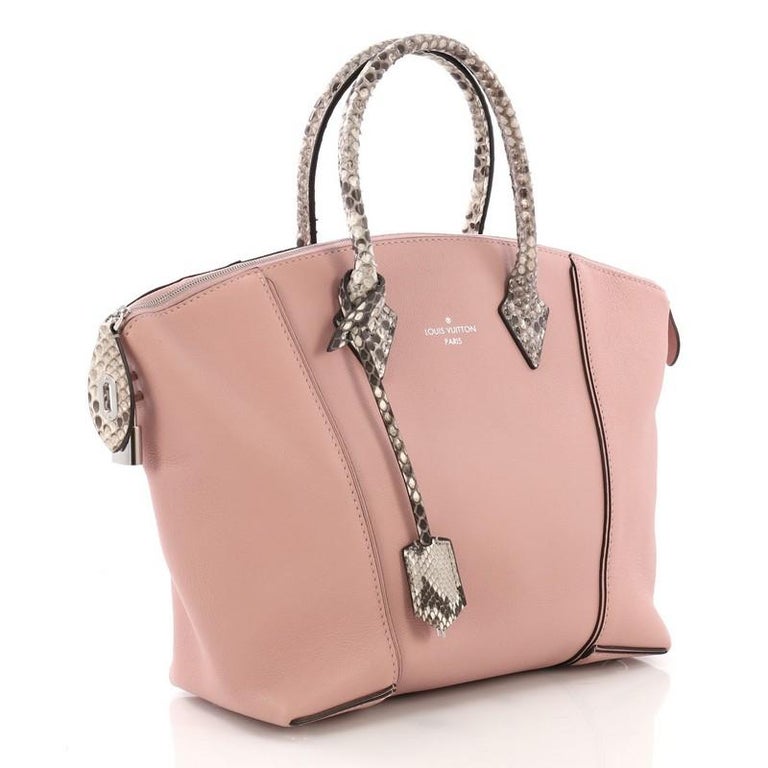 Louis Vuitton Soft Lockit Handbag Leather with Python PM at 1stdibs