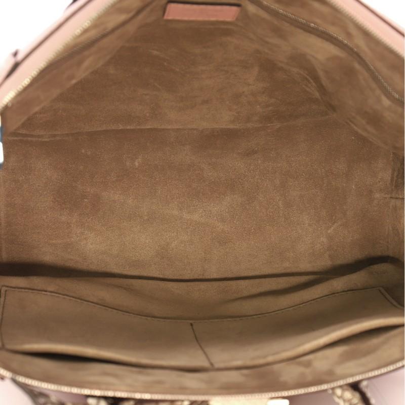Louis Vuitton Soft Lockit Handbag Leather with Python PM 1