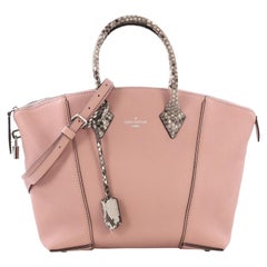 Louis Vuitton Soft Lockit Handbag Leather with Python PM