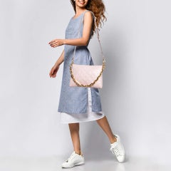 Louis Vuitton Soft Rose Pink Monogram Embossed Leather Coussin PM Bag