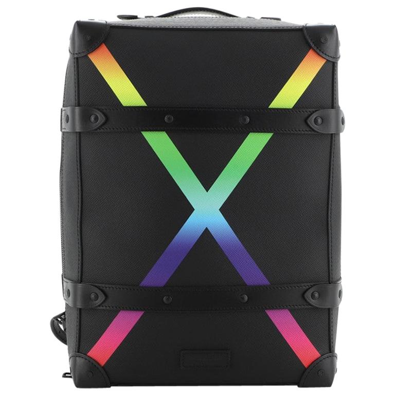 Louis Vuitton Soft Trunk Backpack Rainbow Taiga Cuir PM
