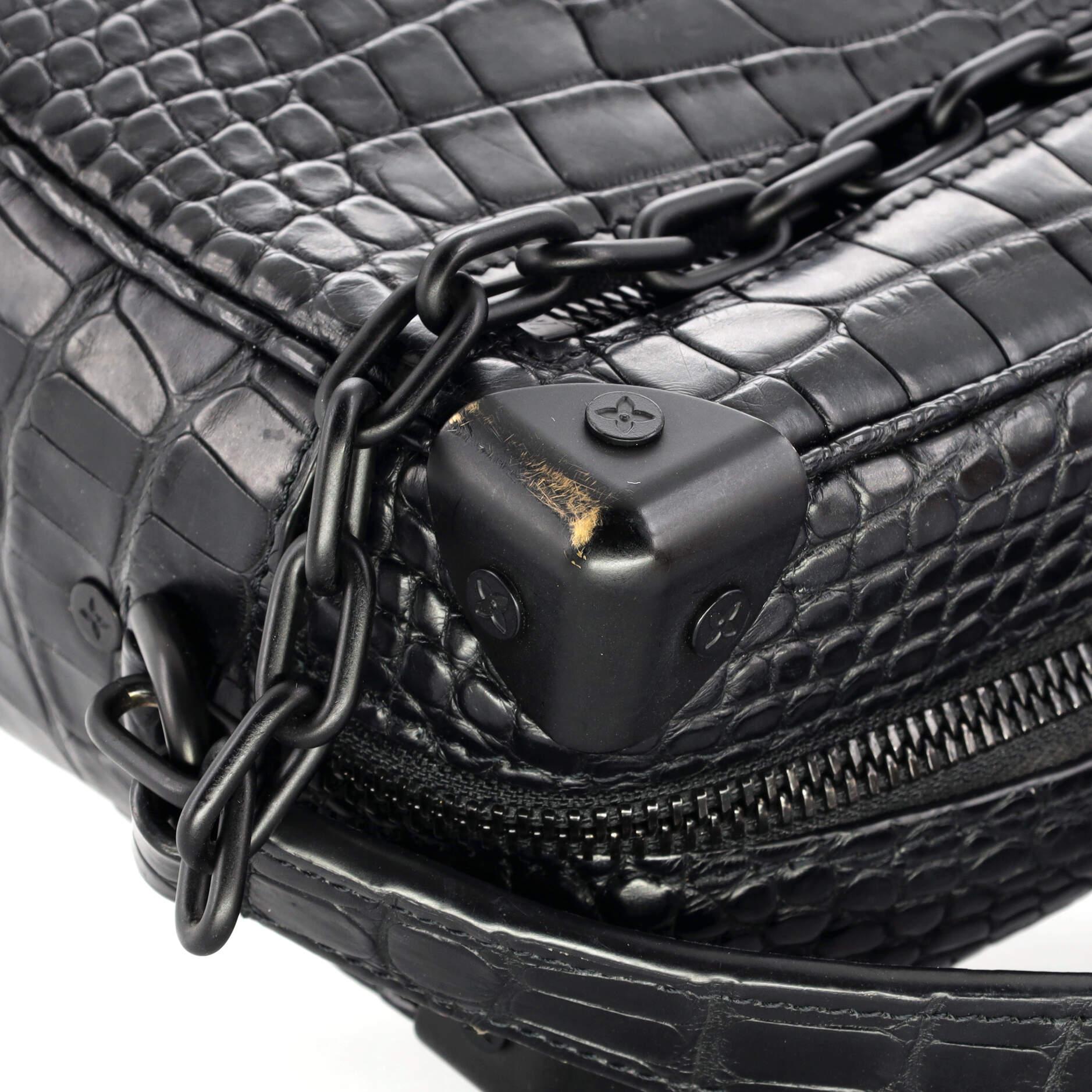 Louis Vuitton Soft Trunk Bag Alligator Mini For Sale 4