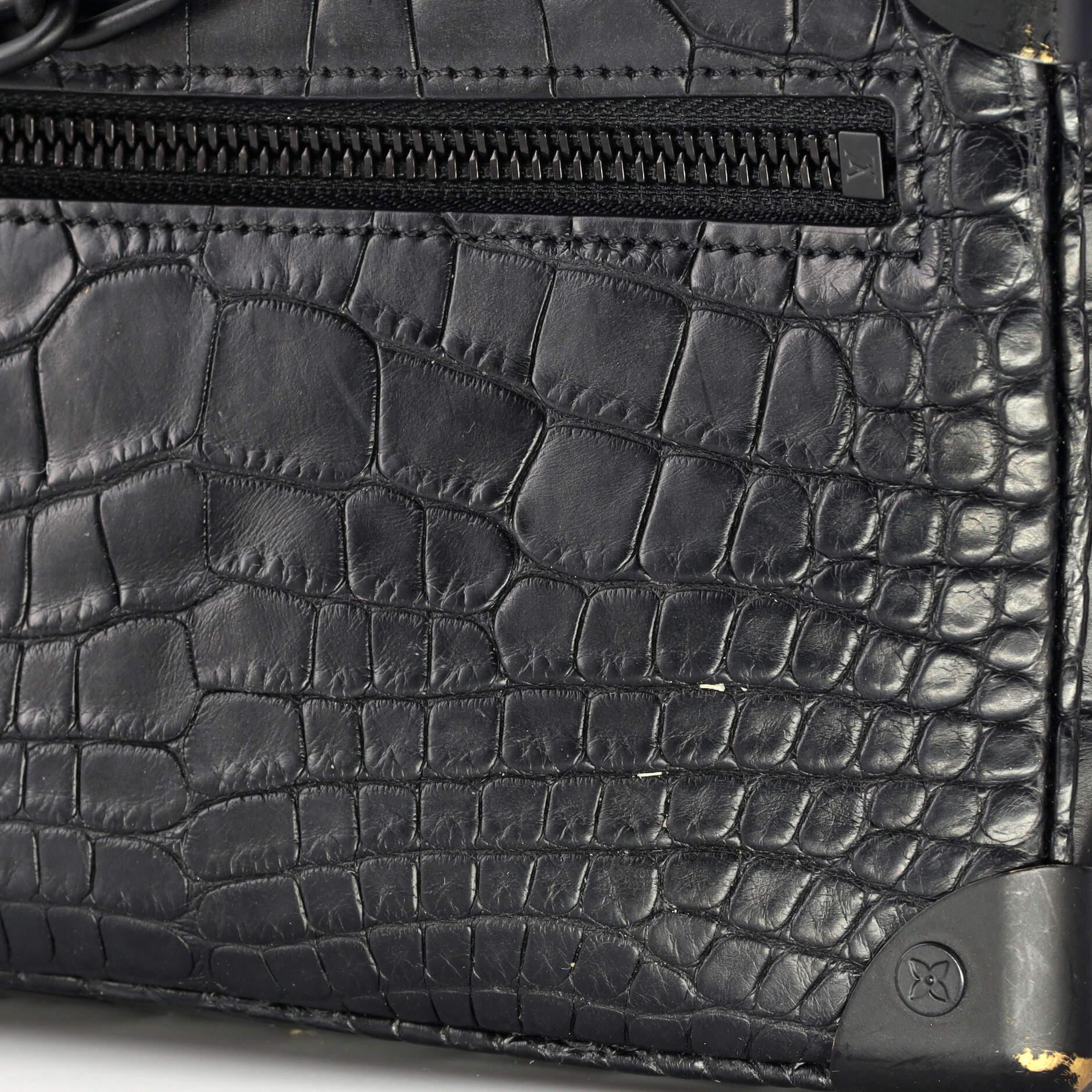 Louis Vuitton Soft Trunk Bag Alligator Mini For Sale 5