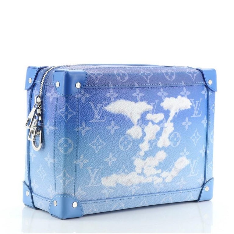 new LOUIS VUITTON 2020 Soft Trunk blue cloud monogram wallet crossbody bag  at 1stDibs