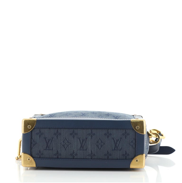 Louis Vuitton Soft Trunk Monogram Denim Blue in Denim with Gold-tone - US