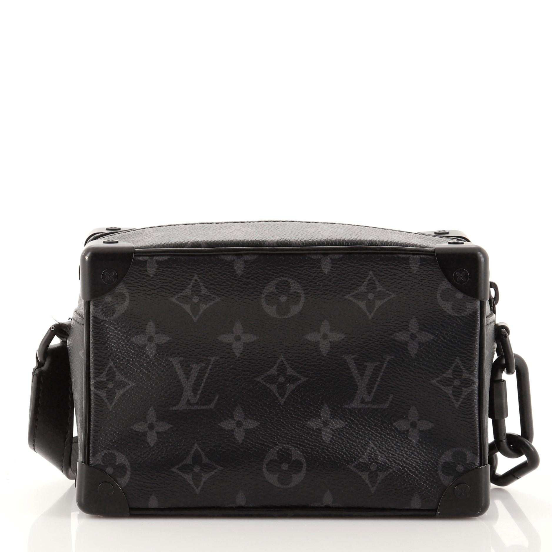 Black Louis Vuitton Soft Trunk Bag Monogram Eclipse Canvas Mini
