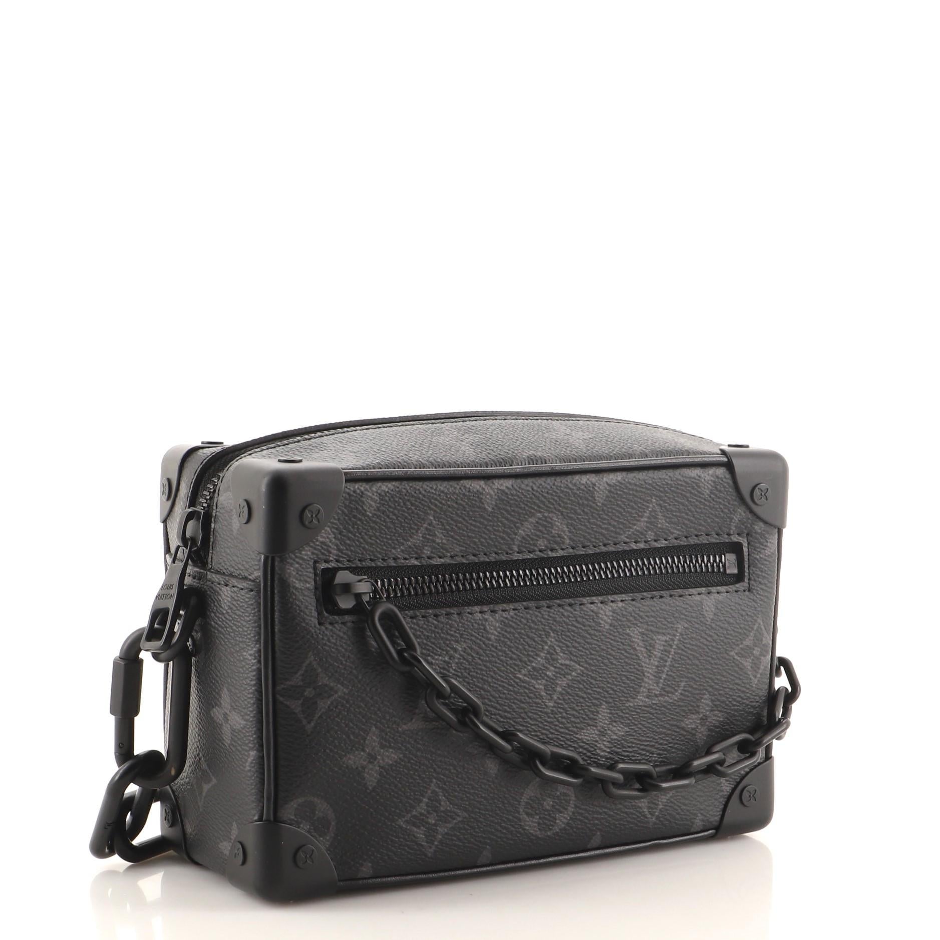 Black Louis Vuitton Soft Trunk Bag Monogram Eclipse Canvas Mini