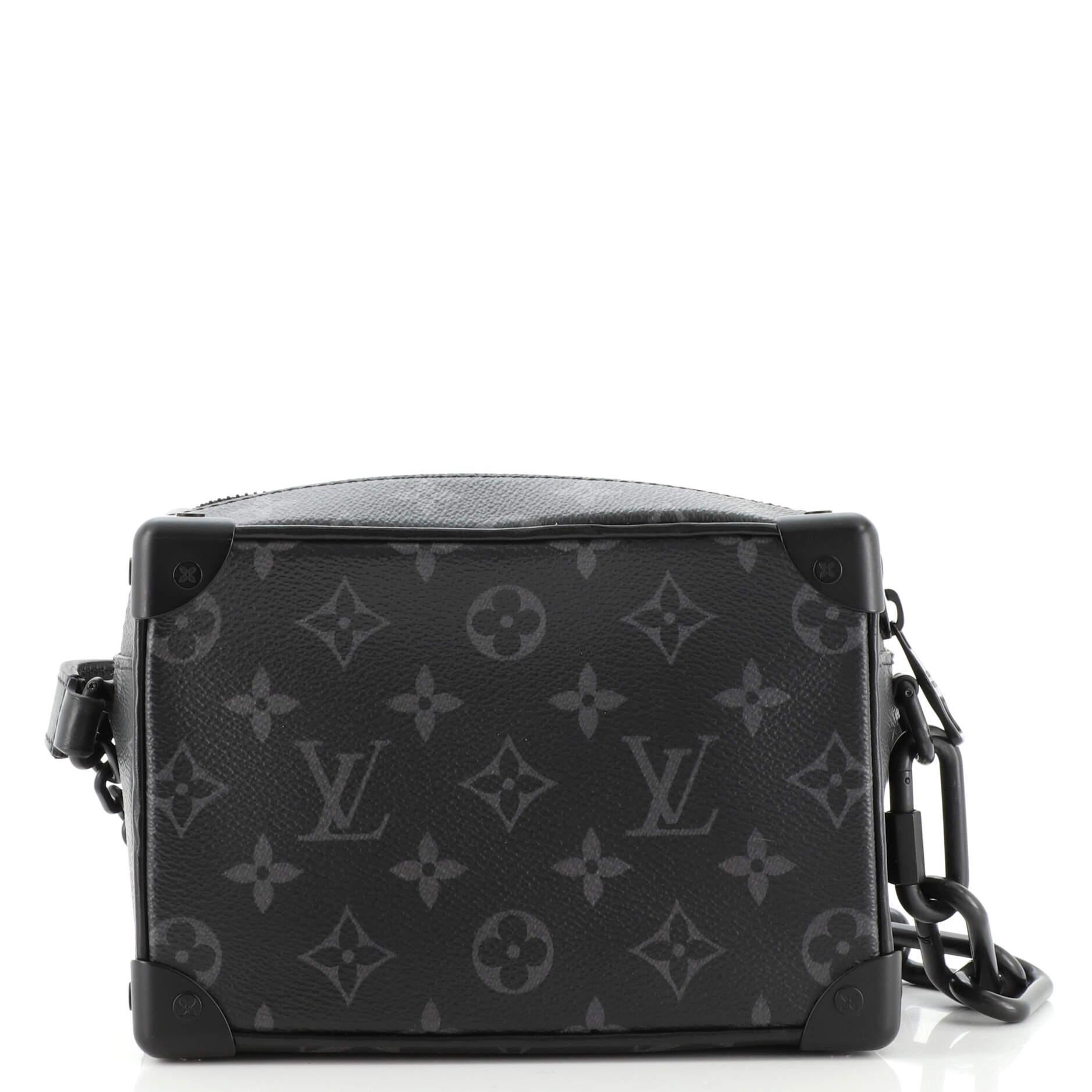 Black Louis Vuitton Soft Trunk Bag Monogram Eclipse Canvas Mini