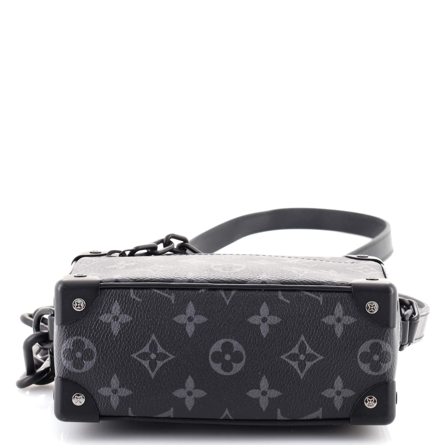 Black Louis Vuitton Soft Trunk Bag Monogram Eclipse Canvas Mini