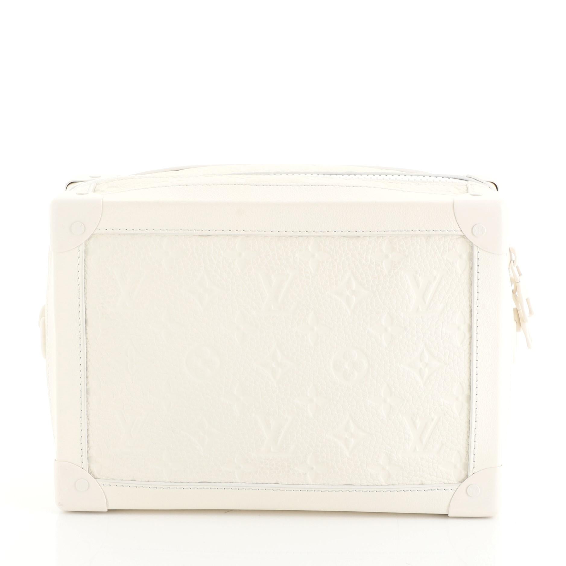 White Louis Vuitton Soft Trunk Bag Monogram Taurillon