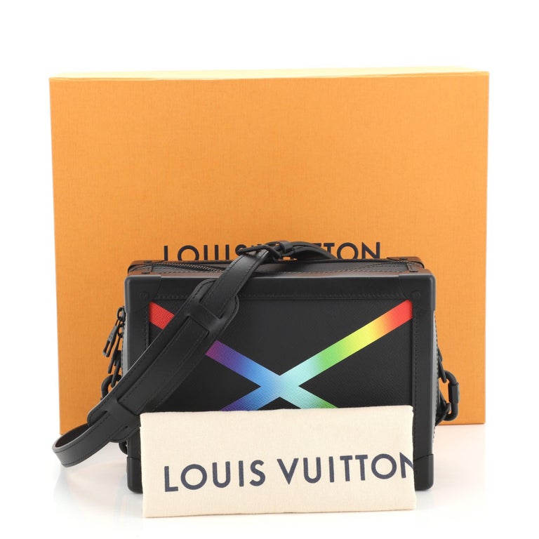 Authentic LOUIS VUITTON Taiga Rainbow-colored mini Soft trunk