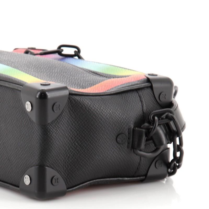 Black Louis Vuitton Soft Trunk Bag Rainbow Taiga Leather Mini