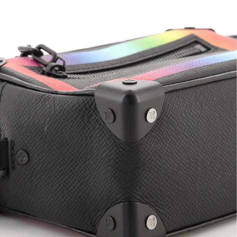 Black Louis Vuitton Soft Trunk Bag Rainbow Taiga Leather Mini