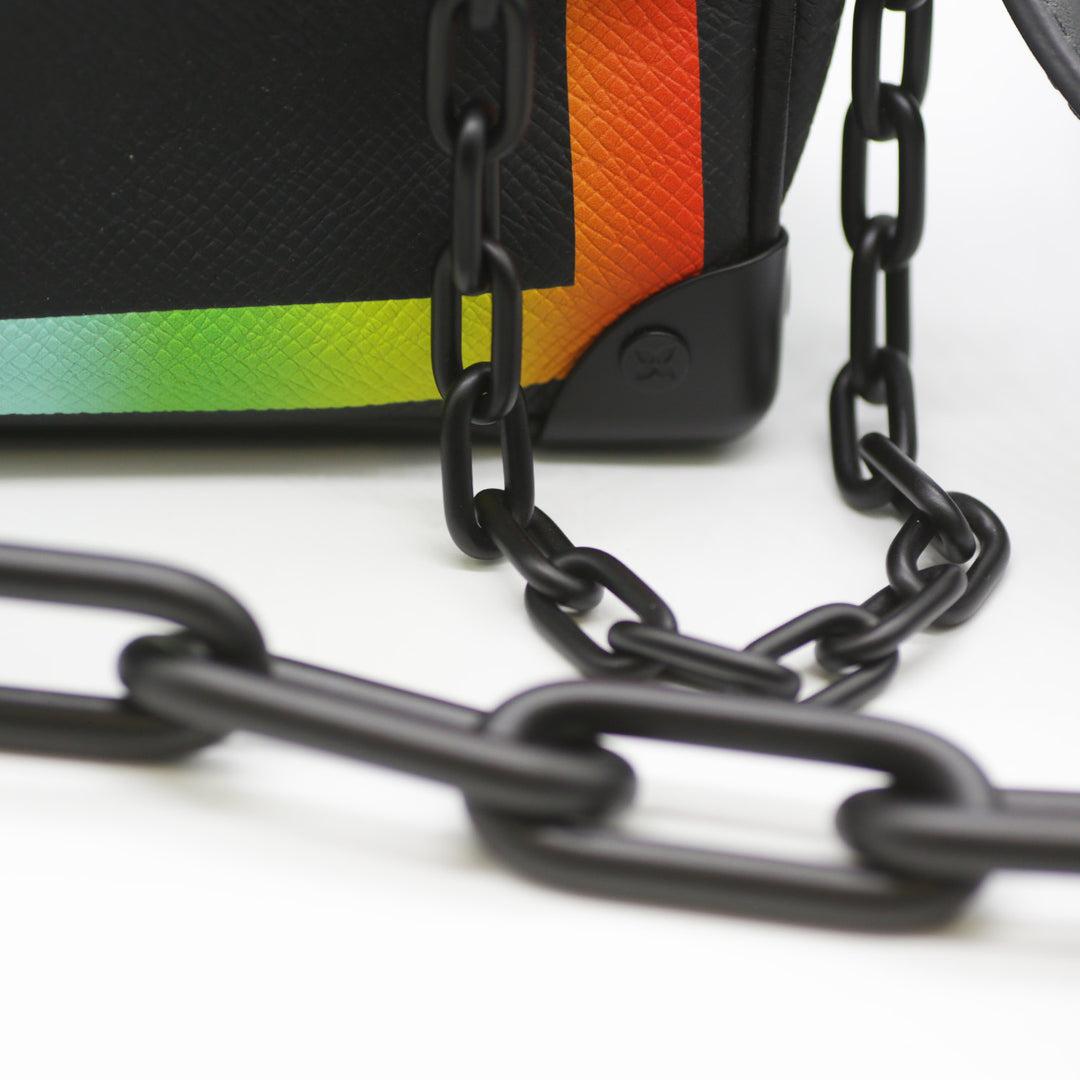 Louis Vuitton Soft Trunk Bag Rare Rainbow Taiga Leather For Sale 5