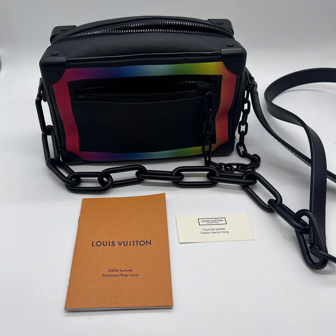 Louis Vuitton Soft Trunk Bag Rare Rainbow Taiga Leather For Sale 6