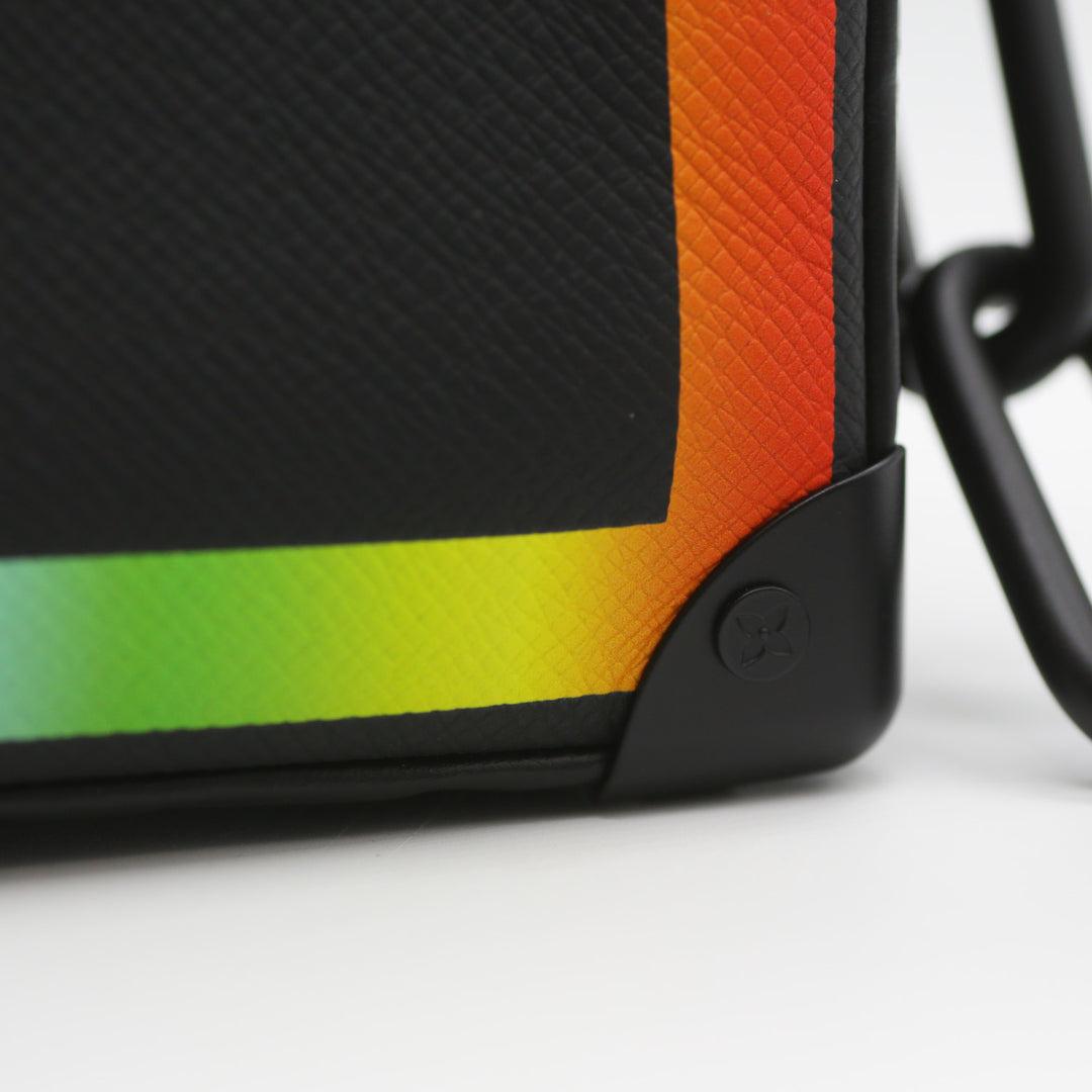 Louis Vuitton Soft Trunk Bag Rare Rainbow Taiga Leather For Sale 1