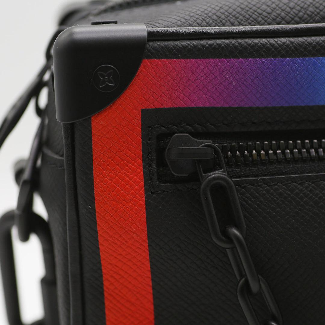 Louis Vuitton Soft Trunk Bag Rare Rainbow Taiga Leather For Sale 3