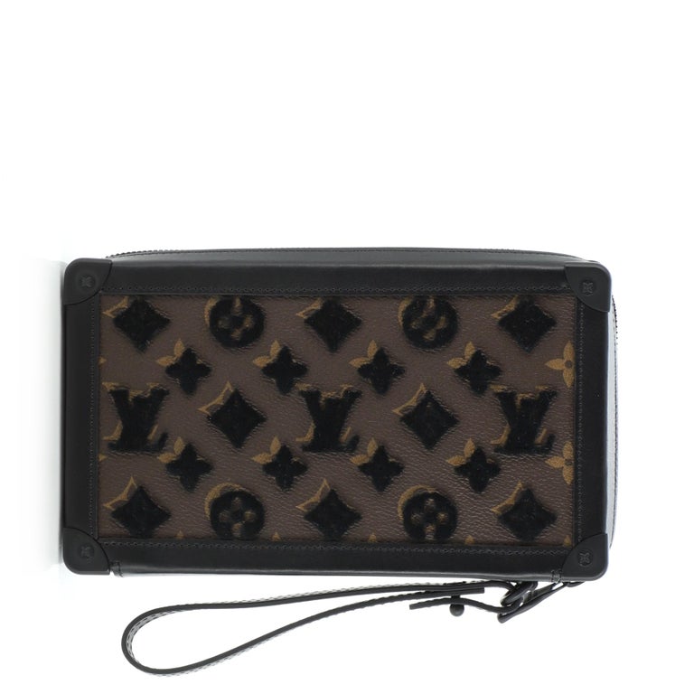 Louis Vuitton Vertical Soft Trunk Monogram Tuffetage Black Velvet Crossbody  Bag